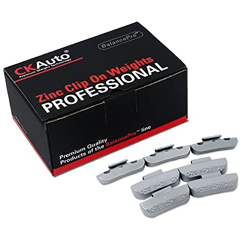 CKAuto P Coated 0.75oz Zinc Clip-On Wheel Weights for Steel Rims 50 pcs/Box - color: gray, size: 0.75
