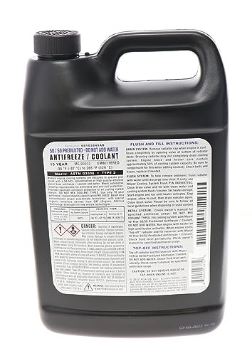 Mopar 68163849AB 10 Year/150,000 Mile Coolant 50/50 Premixed - Embittered, 1 Gallon