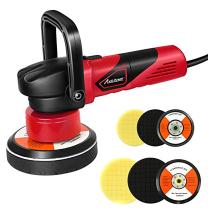 AVID POWER 5"/6" Dual Action DA Polisher Kit 6-Speed Random Orbital Buffer - color: Black&red