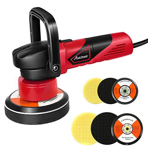 AVID POWER 5"/6" Dual Action DA Polisher Kit 6-Speed Random Orbital Buffer - color: Black&red