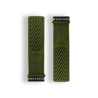 PNW Components Loam MTB Bike Grips – Mountain Bike Handlebar Grips - color: Moss Green, size: X-Large