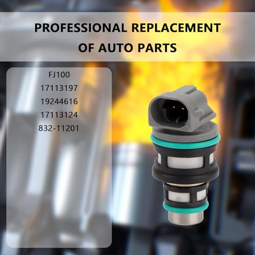Set of 1 Fuel Injectors - Compatible with Buick Century Chevrolet Beretta Cavalier Corsica LLV Lumina S10 GMC Sonoma Isuzu Hombre 2.2L L4 - Replaces FJ100 17113197 19244616 - color: Set of 1, size: FJ100