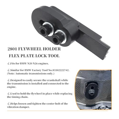 2801 Flywheel Holder Flex Plate Lock Tool & 7676 Oil Seal Repair Kit - size: 6pc