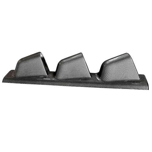 Universal Black 2" 52mm Triple 3 Hole Pillar Gauge Pod Holder - size: LONG CARBON
