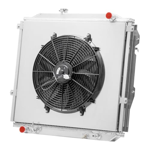 4 Row Radiator Shroud Fan For Toyota 4Runner SR5 2.7L L4 3.4L V6 1996-2002 Aluminum Radiator Fan Replacement 4 Rows Radiators Fans - size: 4 Row Radiator+Shroud Fan