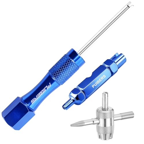 3-Piece Tire Valve Tool Kit for Presta and Schrader - size: Schrader+Presta+10Cores