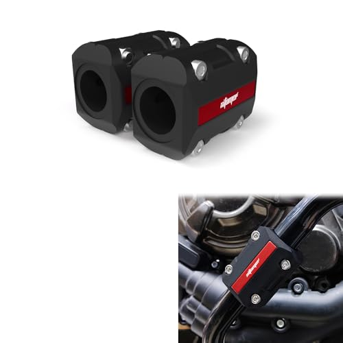 Xitomer 2 Pcs 22/25/28mm Motorcycle Engine Guard Bumper Crash Bar Sliders - color: Red
