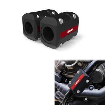 Xitomer 2 Pcs 22/25/28mm Motorcycle Engine Guard Bumper Crash Bar Sliders - color: Red