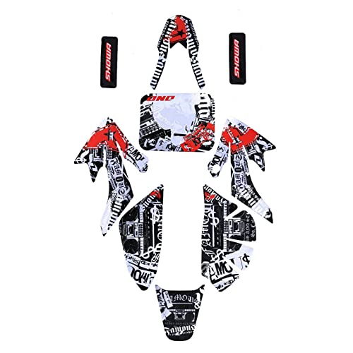 CRF50 XR50 Plastic Fairing Kit with Graphics Decal Sticker and Tall Seat for 50cc 70cc 110cc 125cc Pit Dirt Bike