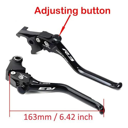 MOWOK Fit for Yamaha R3 YZFR3 Adjustable Brake Clutch Levers - color: Blue