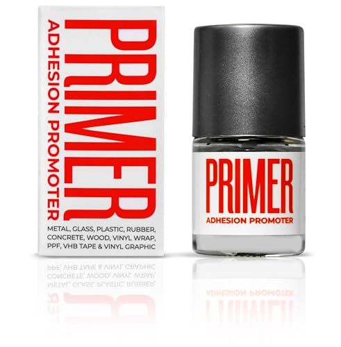 VViViD Primer Adhesive Promoter (10 ML), for Painting, Metal, Plastic, Vinyl Wrapping, Rubber, Concrete and More - color: Brush Head, size: (10 mL)