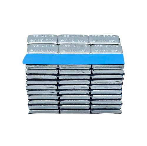 C-HORSE 540 Pcs,1 Oz, Zinc, Adhesive Stick On Wheel Weights, Blue Adhesive Easy Peel Tape - (1 Oz, Zinc, 6 Boxes, 540 Pcs) Wheel Weights Stick On Wheels - color: Zinc
