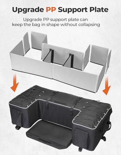 KEMIMOTO Upgrade ATV Storage Bag Rear Seat Gear Bag Four Wheeler Cargo Bag