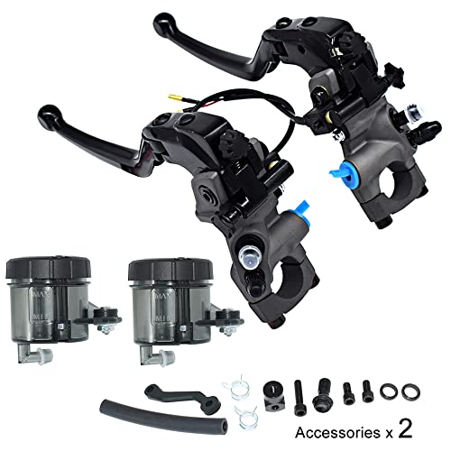 Feiteplus 7/8" Motorcycle Universal RCS19 CNC Hydraulic Brake Clutch Master Cylinder Reservoir Lever Upper Pump Cable Adjustable Handbrake