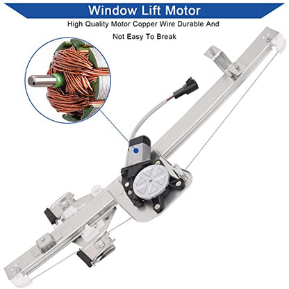 Obaee Window Regulator with Motor Rear Left Driver Side, Replace 741-388 - size: Rear Left Driver Side