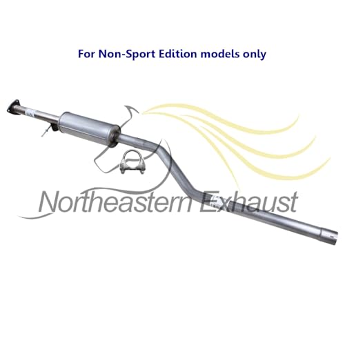 Northeastern Exhaust - Stainless Steel Cat-Back Resonator Pipe, Intermediate Pipe, and Muffler Exhaust Compatible for Honda Accord 2013-2017 2.4L Sedan - Include Clamps and Gasket