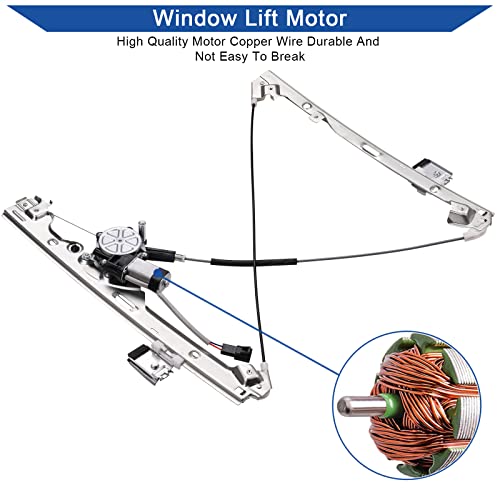 Obaee Front Passenger Side Power Window Regulator & Motor Assembly 741-645 Compatible with Chevrolet/Chevy Silverado Tahoe Suburban/GMC Yukon XL Sierra Escalade Pickup Truck SUV 2000-2006 - size: Front Right Passenger Side