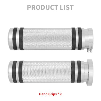 1 Inch Cable Throttle Handlebar Grips Motorcycle Hand Grips - color: #1 Chrome