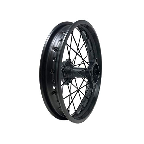 MYK Wheel Set, Front Rim 17"x1.6 Rear Rim 14"x1.85 - for Off Road Dirt Bikes Tao Tao DB17, Apollo, Coolster, SSR and others with 17" Front and 14" Rear Wheels