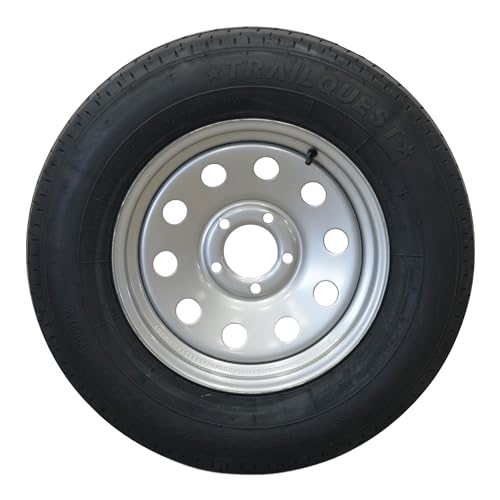 Trailquest ST205/75R15 Radial Trailer Tire and Wheel Assembly, 5 Lug