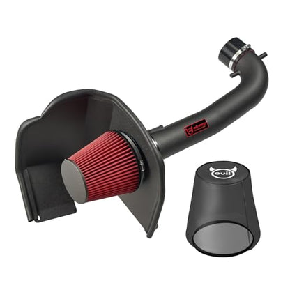 EVIL ENERGY Cold Air Intake Compatible for 2014-2018 Chevy Silverado 1500/GMC Sierra 1500 5.3L/6.2L, Includes Heat Shield & Pre-Filter, Black