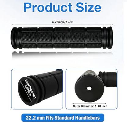 4 Pairs Bicycle Handle Bar Grips Mushroom Grips for BMX/MTB/Road Mountain Bikes - color: black