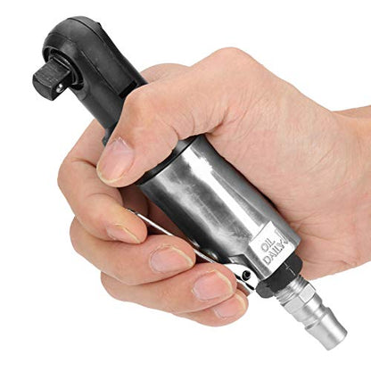 Pneumatic Air Ratchet Wrench, Square Drive Professional Tool, Lever Control, Lightweight and Compact, Ideal for Tight Spaces, Suitable for Shipbuilding, Machinery, Auto Industry (1/4) - size: 1/4