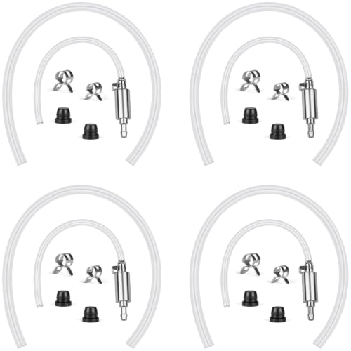 4 Pack Brake Bleeder Hose Kit, One Way Check Valve for Motorcycle Clutch