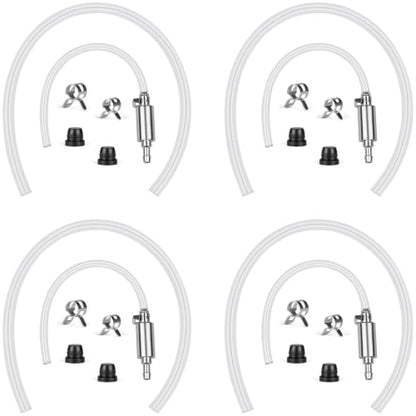 4 Pack Brake Bleeder Hose Kit, One Way Check Valve for Motorcycle Clutch