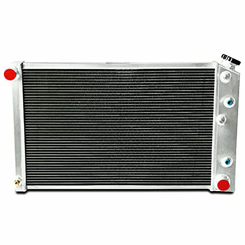 ECMRAD 4 Rows Core Aluminum Radiator for Chevy Camaro 1970-1981/ Monte Carlo 1980-1987 G-Body Oldsmobile Cutlass/Pontiac Grand Prix
