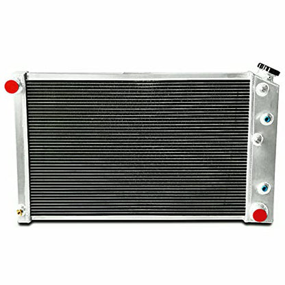 ECMRAD 4 Rows Core Aluminum Radiator for Chevy Camaro 1970-1981/ Monte Carlo 1980-1987 G-Body Oldsmobile Cutlass/Pontiac Grand Prix