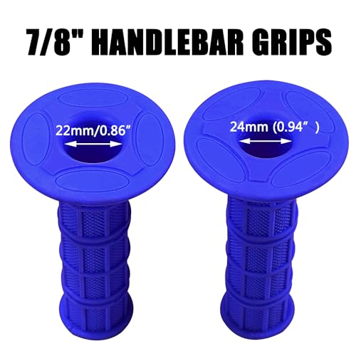 7/8" Handlebar Grips for 50cc-125cc CRF70 CRF80 TRX450 TTR90 TTR110 TTR125 PW80 RM80 DR650 KLX250 KLX300 KX65 SSR125 Pit Dirt Bike ATV Quad Motocross Motorcycles CT100U CT200U Mini Bike - color: Blue