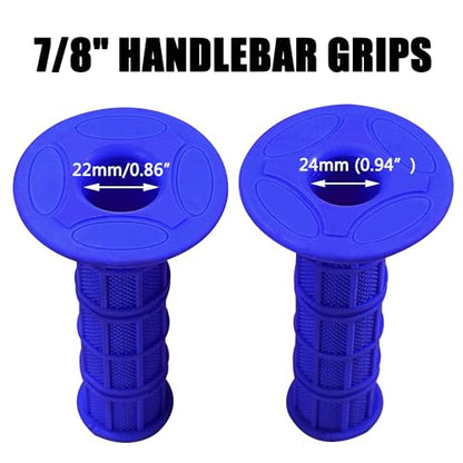 7/8" Handlebar Grips for 50cc-125cc CRF70 CRF80 TRX450 TTR90 TTR110 TTR125 PW80 RM80 DR650 KLX250 KLX300 KX65 SSR125 Pit Dirt Bike ATV Quad Motocross Motorcycles CT100U CT200U Mini Bike - color: Blue