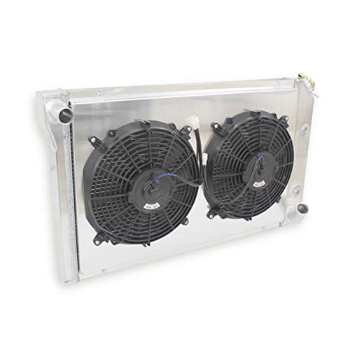 3-Row Aluminum Radiator Fan Shroud 2X12 Inches Dia. 1977-1982 78 79 - size: 75