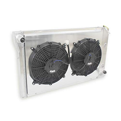 3-Row Aluminum Radiator Fan Shroud 2X12 Inches Dia. 1977-1982 78 79 - size: 75