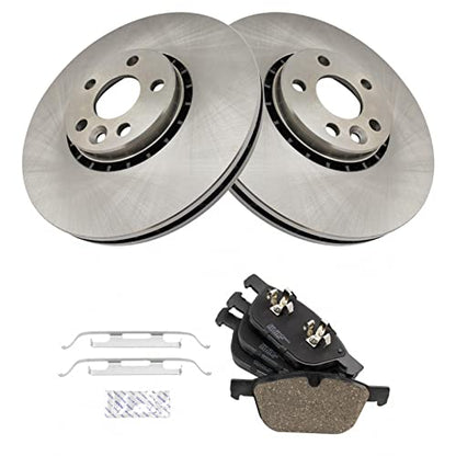 TRQ Front Brake Pad and Rotor Set Ceramic - style: BKA19421