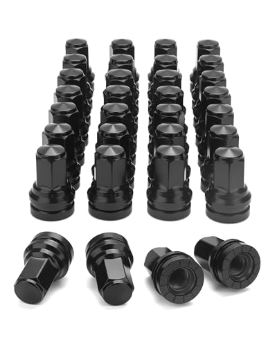 M14x1.5 OEM Lug Nuts with Flat Washer for Ford F250 F350 Super Duty - color: Black, size: M14X1.5-F250/F350