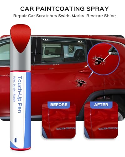 PRC/MRC Firecracker Red Touch Up Paint Compatible with Jeep Exact Match Chips and Nicks Touch Up - color: Firecracker Red(PRC/MRC) Compatible with Cherokee/Wrangler-JK/Wrangler-JK-Unlimited