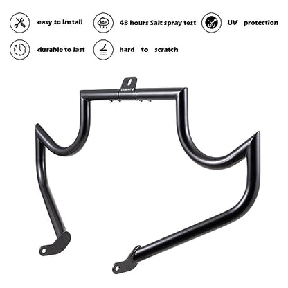 Kinglemc Crash Bar Engine Guard for Harley Softail(Black-C) - color: Black-C