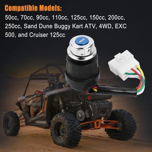 5 Wire 5 Pin Ignition Key Switch Fit for Go Kart Dune Buggy ATV 4 Wheeler