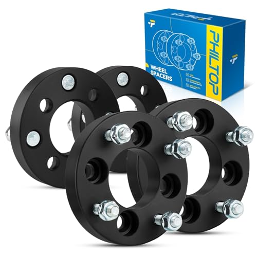 PHILTOP 4x100 to 4x114.3 ATV Wheel Adapters, Lug-Centric Wheel Adapter 1" - color: Black, size: 4x100mm to 4x4.5"-67.1mm-M12x1.5-4pcs