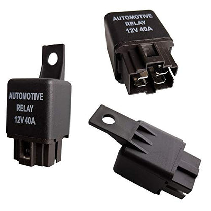 Gebildet 2pcs Car Relay Harness 12V 40A 4 Pin SPST Harness Sockets with Color-Labeled Wires for Automotive Truck Motorcycle Boat