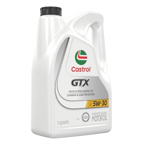 Castrol GTX 5W-30 Synthetic Blend Motor Oil, 5 Quarts - size: 5 Quarts