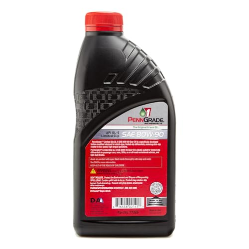 Penn Grade 1, 77326, Limited Slip GL-5 Gear Oil SAE 80W-90, 1 Quart (4 Pack) - size: 4 Pack