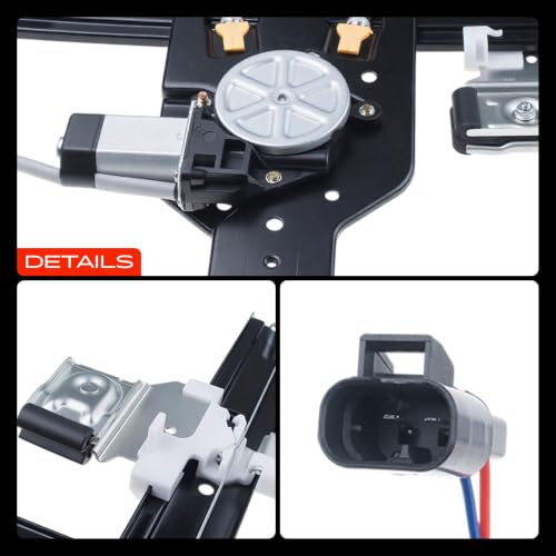 A-Premium Rear Passenger Side Power Window Regulator with Motor (2-Pin) - style: Rear Passenger Side (RH)
