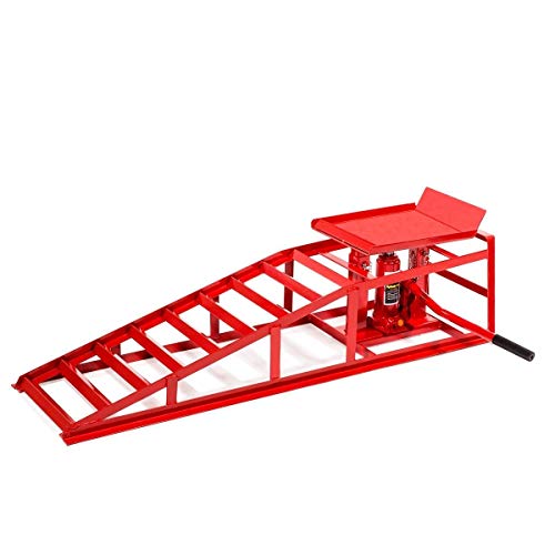 Stark USA 2-Piece Low Profile Car Ramps, 8,800 LBS Heavy-Duty Automotive Service Lift Ramps for Cars Trucks & Trailers, Garage Vehicle Maintenance Repair Ramps
