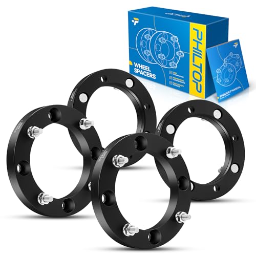 PHILTOP 4x156 Lug-Centric ATV Wheel Spacer 1 inch for Polaris Sportsman 700 - color: Black, size: 4x156mm-131mm-3/8"-12-1"-4pcs