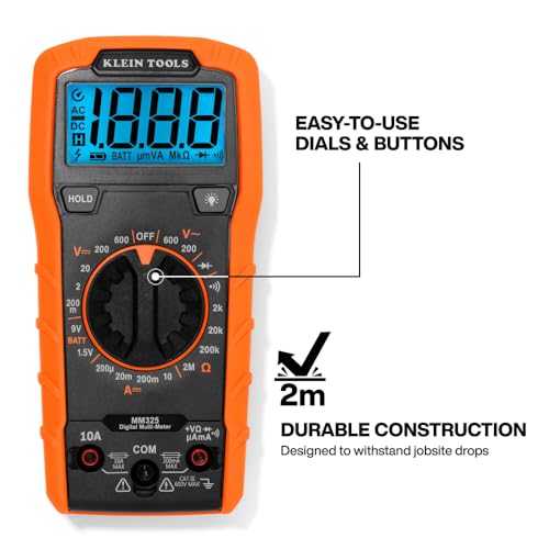 Klein Tools 80196 Digital Multimeter Kit with Case Set - size: Manual-Ranging with Case