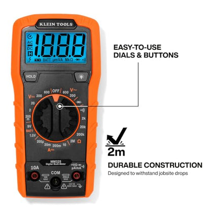 Klein Tools 80196 Digital Multimeter Kit with Case Set - size: Manual-Ranging with Case