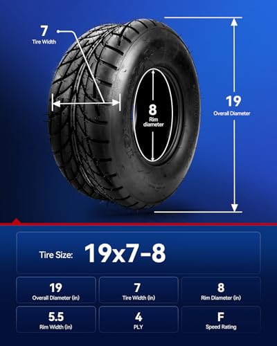 ATV UTV All-Terrain Tires 19x7-8, 4PR, Set 1 - color: Z-129 -1pcs, size: 19x7-8